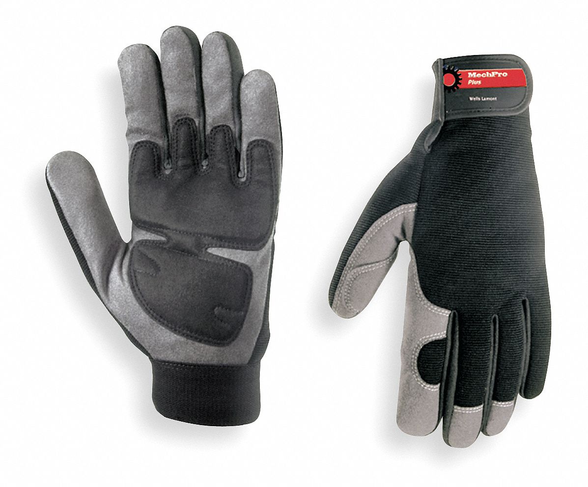 Mechanics Gloves, Black, XL, PR