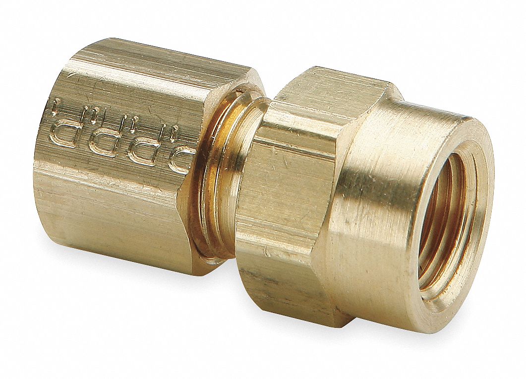 Female Connector, Compression, 3/8 In, PK10