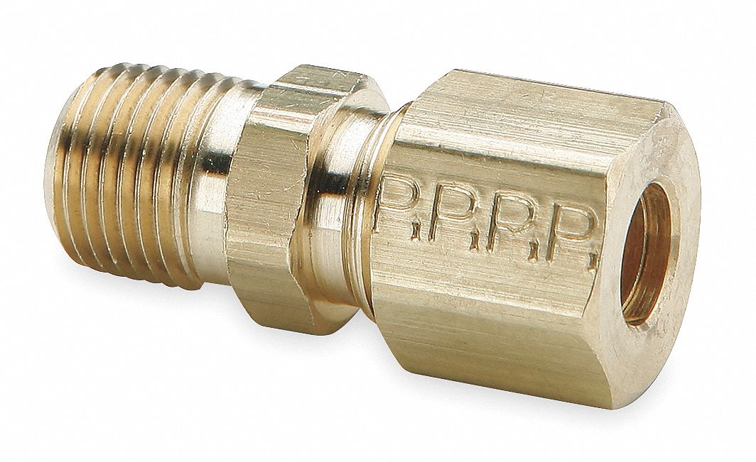 Male Connector, Compression, 1/2 In, PK 10