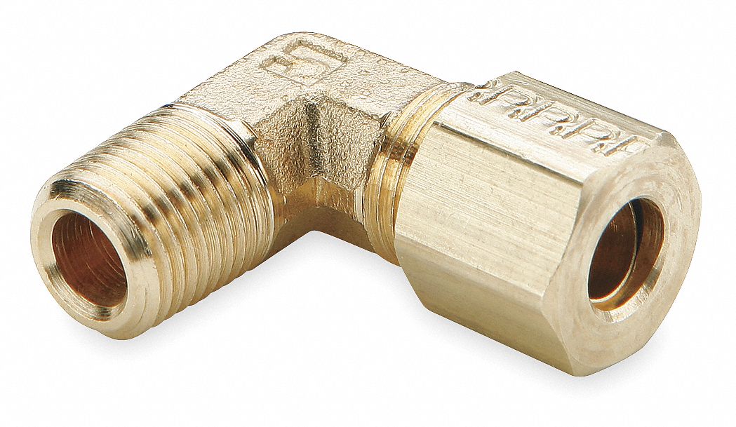 Male Elbow, Compression, 3/8 In Tube, PK10