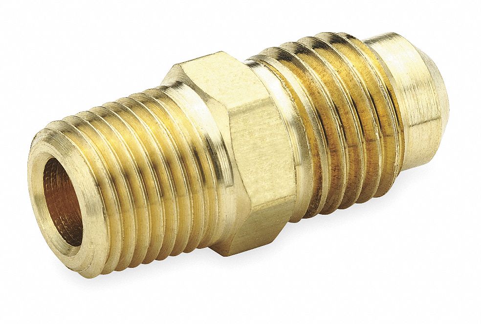 Male Connector, Flare, 5/16 In Tube, PK 10