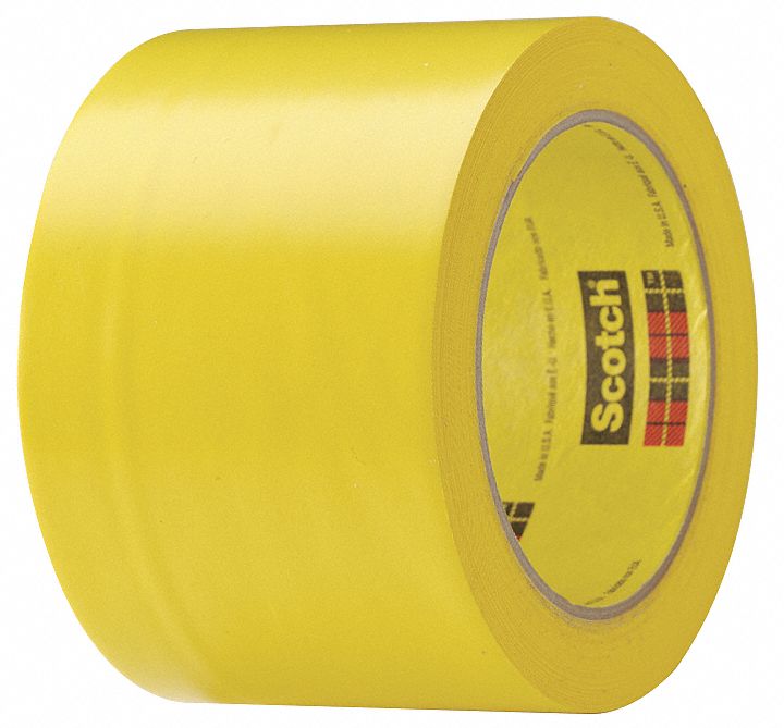 Marking Tape, 3In W, 108 ft. L, Yellow