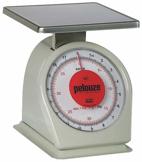 Washable Mechanical Scale, 40 lb. Cap.