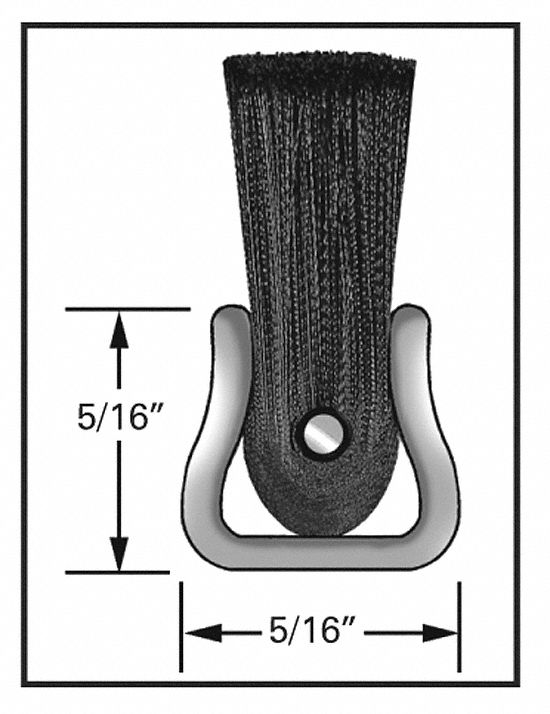 Strip Brush, 36 In L, Overall Trim 3 In