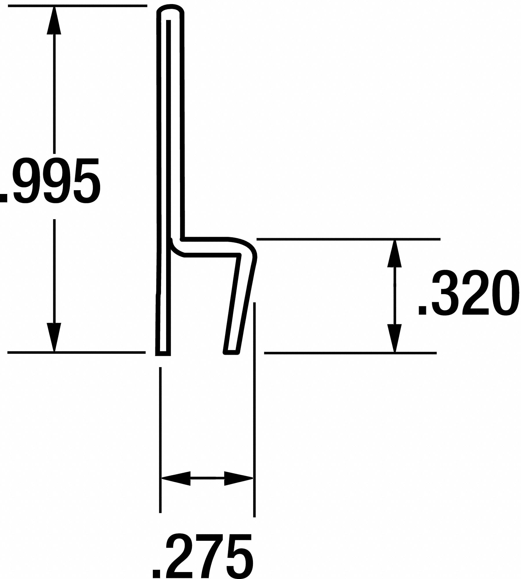 Strip Brush Holder, Overall Length 72 In