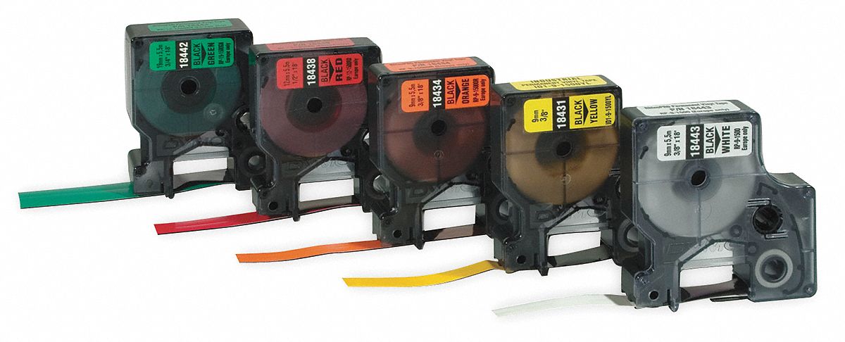 Label Cartridge, Black/Yellow, 18 ft. L