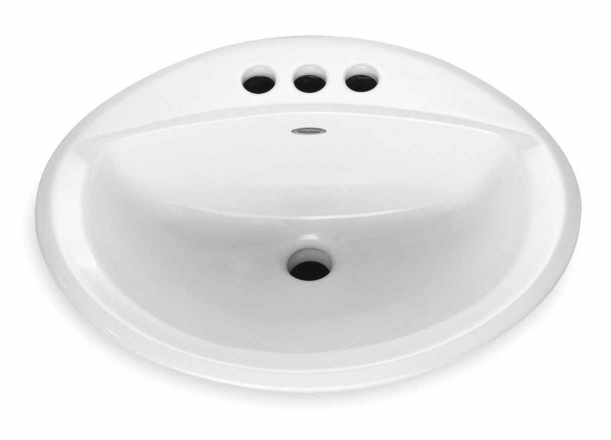 Lavatory Sink, Countertop, Ctr 4In, 17-3/8W