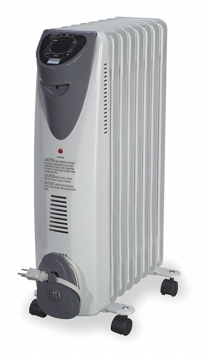 Electric Radiator Heater, Radiant, 120V, 