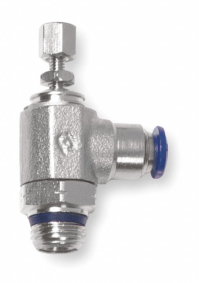 Flow Control Valve, NP Brass, 1/4 In, Knob