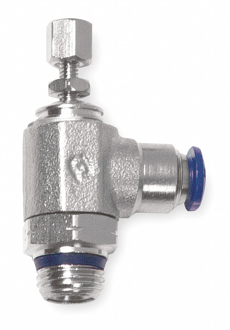Flow Control Valve, NP Brass, 3/8 In, Knob