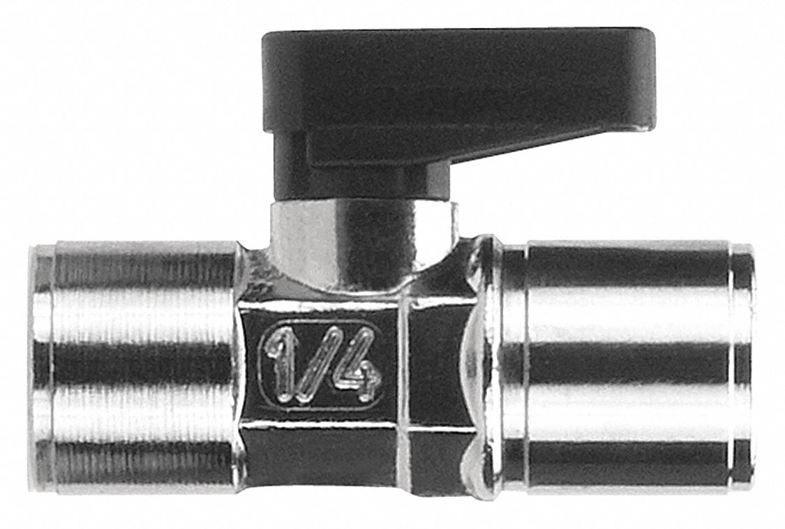 NP Brass Mini Ball Valve, FNPT, 1/4 In