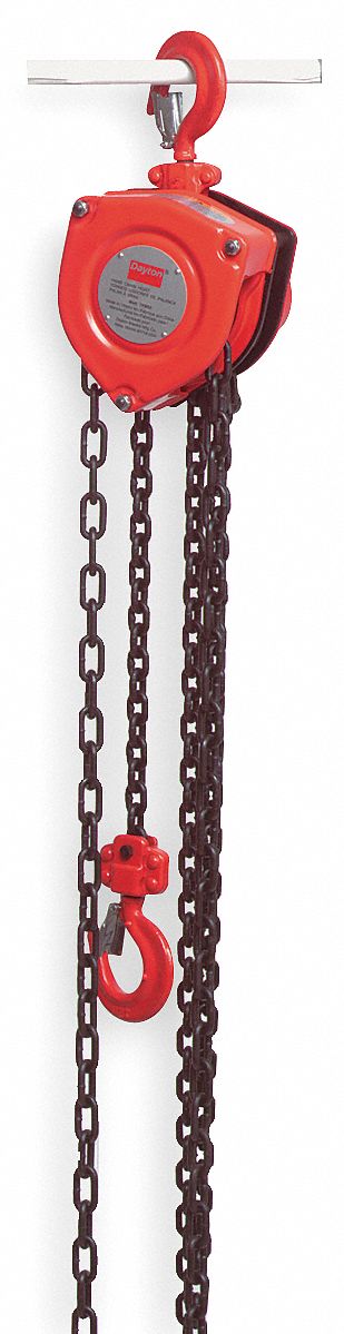 Hoist, Chain, 1/2T, 20Ft Lift