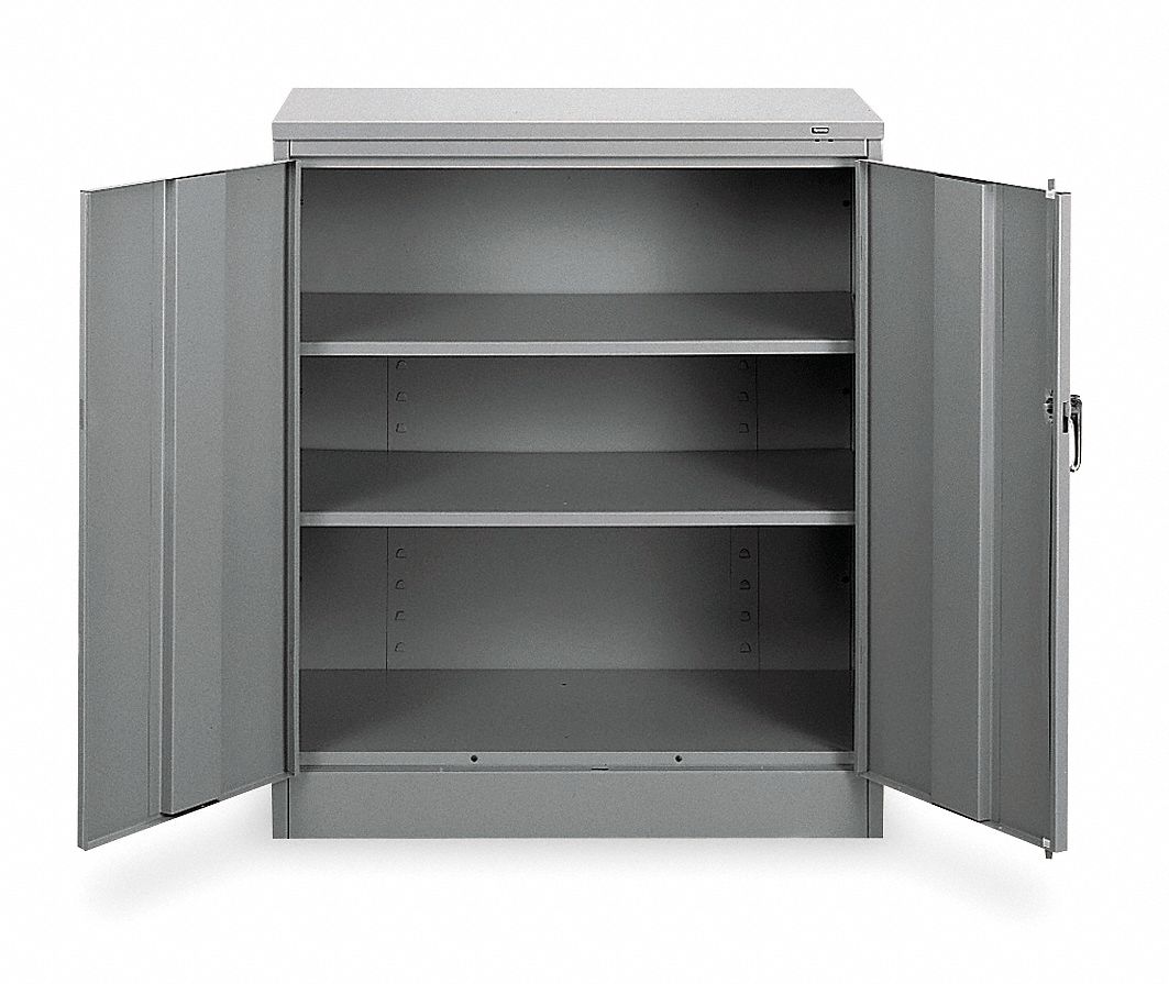Counter Height Cabinet, Unassembled, Gray
