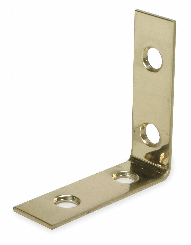Corner Brace, Steel, 5/8 Wx1 1/2 In L, PK 4