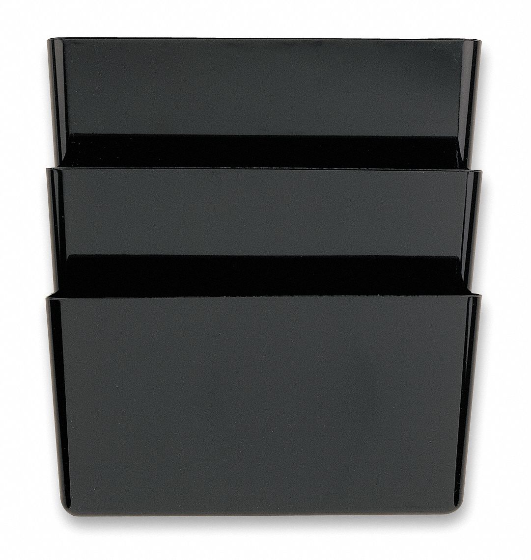 Wall Pocket, Letter, Black, 7 In H, PK3