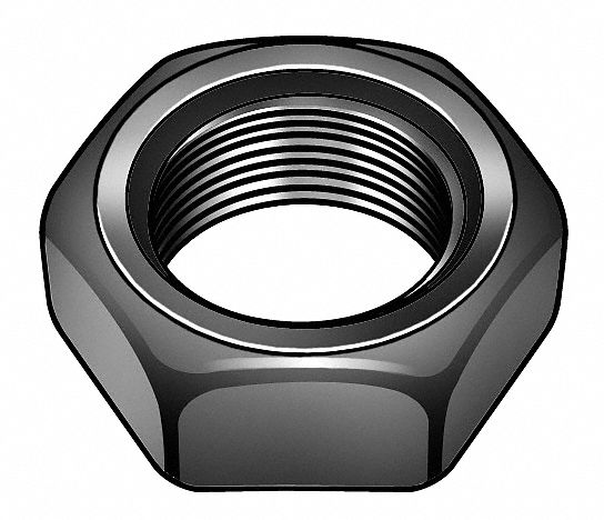 Hex Jam Nut, M10x1.50, 17mm W, PK 100