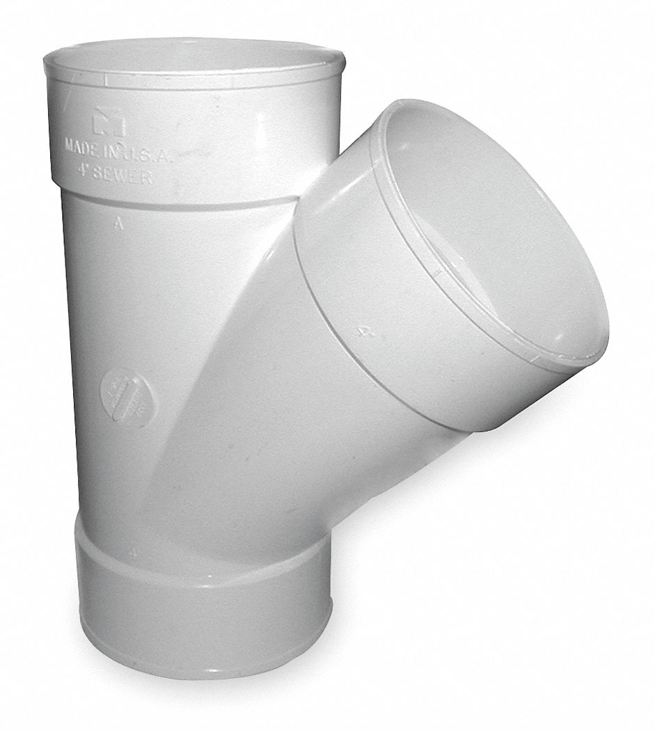 Wye, 6 In, Hub, PVC