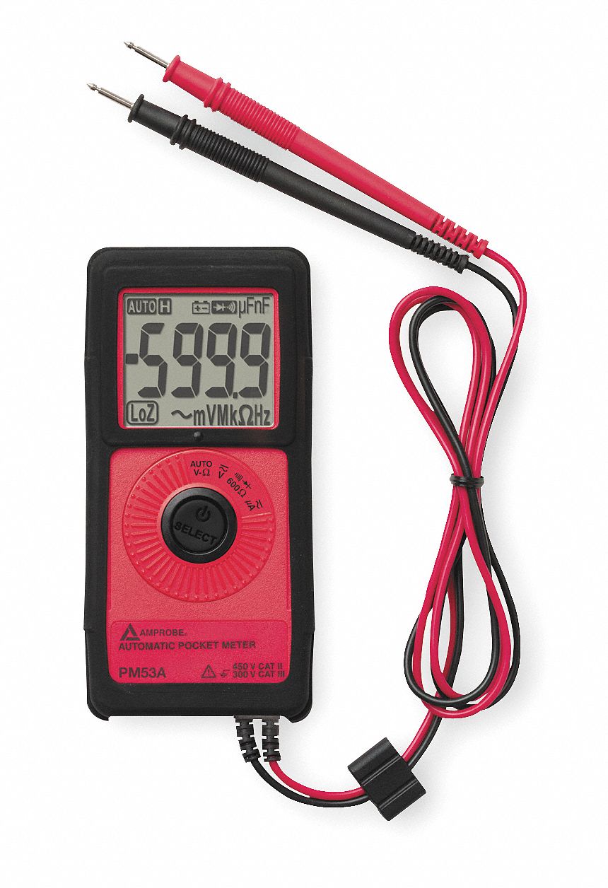 Pocket Digital Multimeter, 600V, 6 MOhms