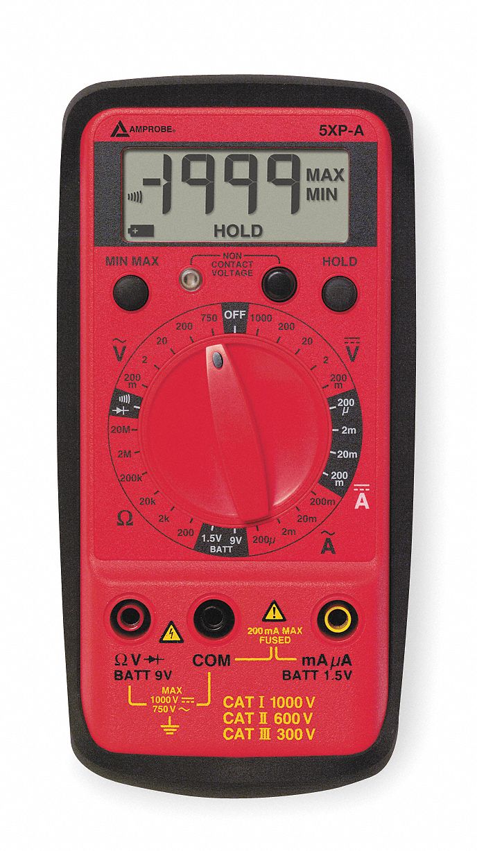 Compact Digital Multimeter, 750V, 20 MOhms