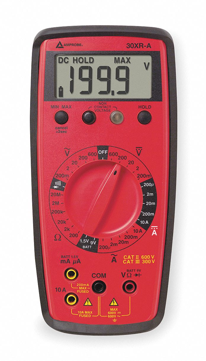Digital Multimeter, 600V, 10A, 20 MOhms
