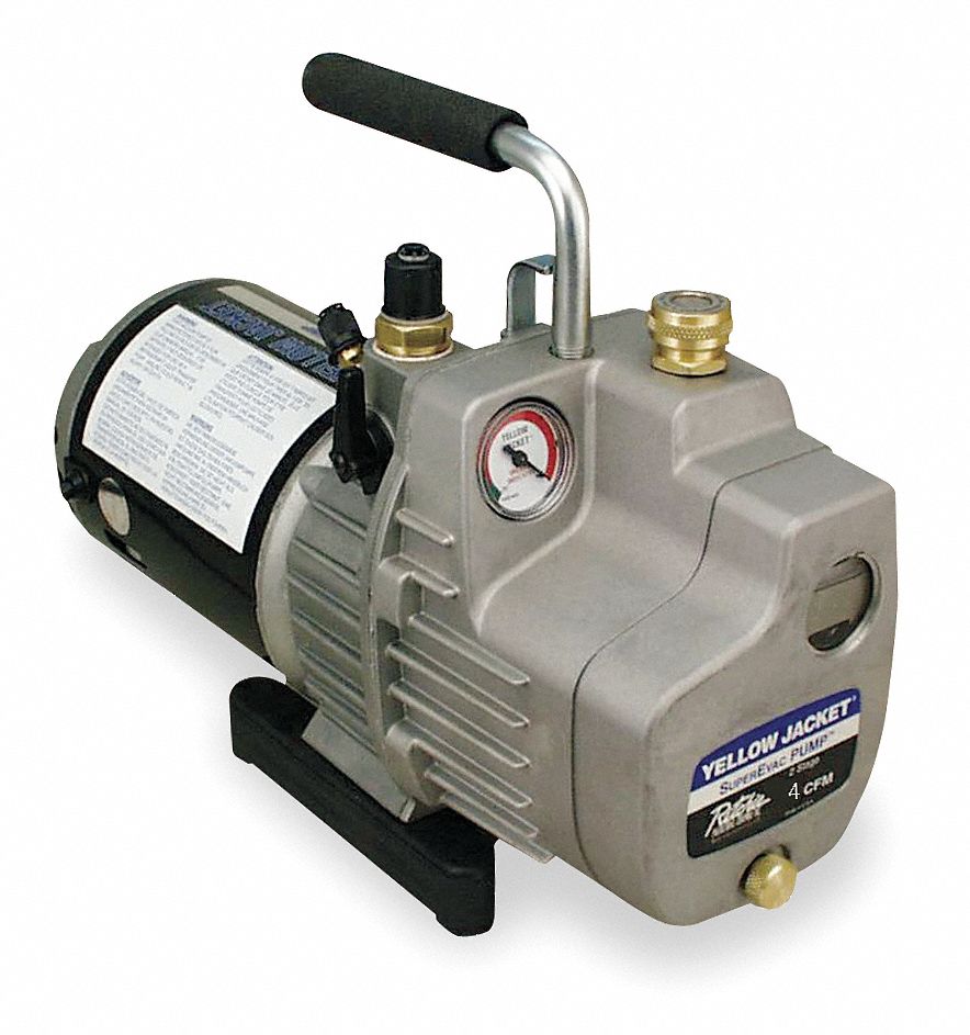 Evacuation Pump, 6.0 cfm, 1/2 HP, 8 ft.