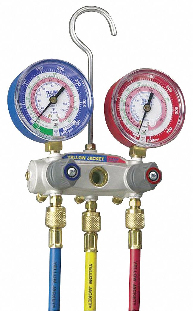 Manifold Gauge and Hose Set, 2 Valves