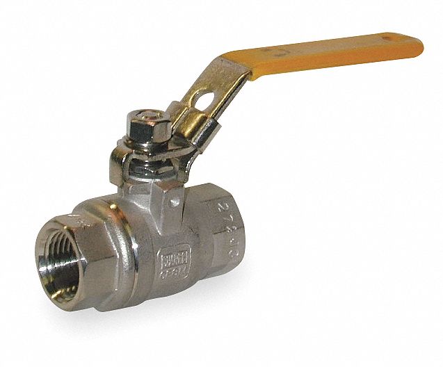 Ball Valve, Two Piece, 1/4 In, 316 SS Body