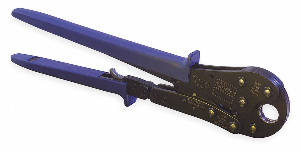 PEX Press Tool, 3/4 In, Blue Handle