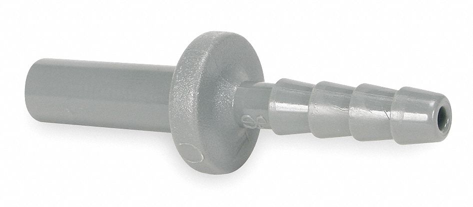 Stem, 3/8 In Tube OD, Acetal, Gray, PK 10
