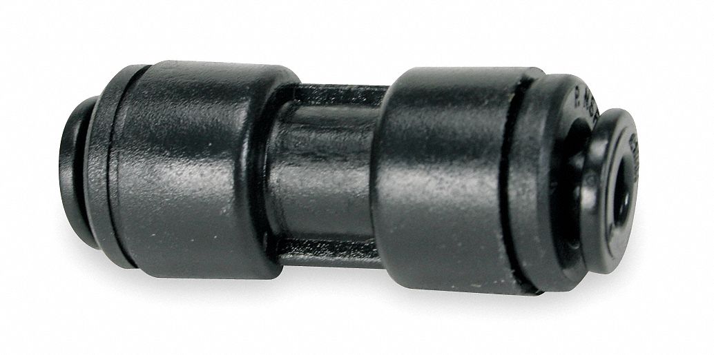 Union Connector, 8mm Tube OD, Black, PK 10