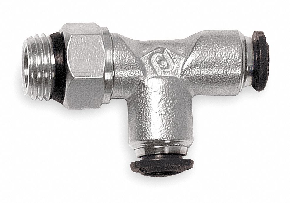 Swivel Run Tee, Brass, 8mm Tube Sz, PK 5
