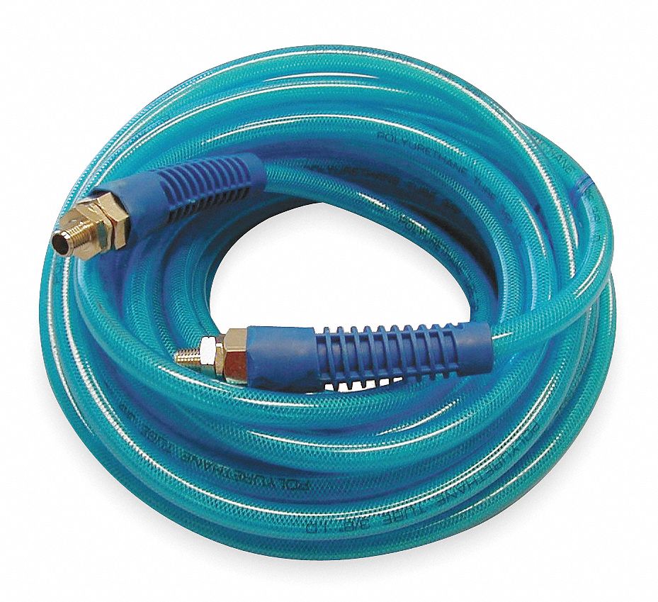 Poly Hose, Braided, 1/4 In Hose ID, 50 Ft L