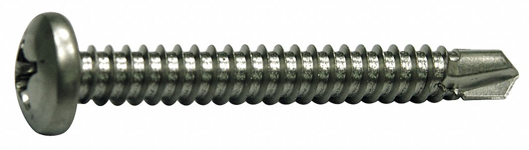 Drilling Screw, #12-14, 1 1/4 L, Pk50