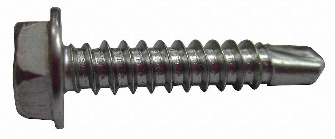 Drilling Screw, 1/4-14, 1 L, Pk 50