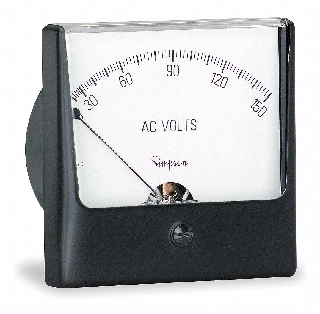 Analog Panel Meter, AC Voltage, 0-150 AC V