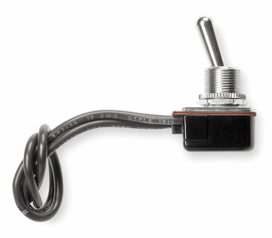 Toggle Switch, SPST, 2 Conn., On/Off