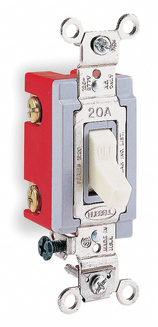 Toggle Switch, 1P, 20A, Gray, Heavy Duty