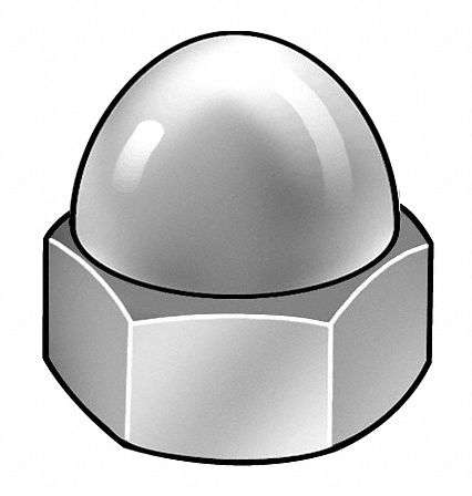 Acorn Nut, 8-32, Pk100