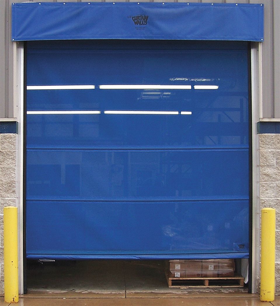 Mesh Door, Spring Assist, 12 Ft H x 12 Ft