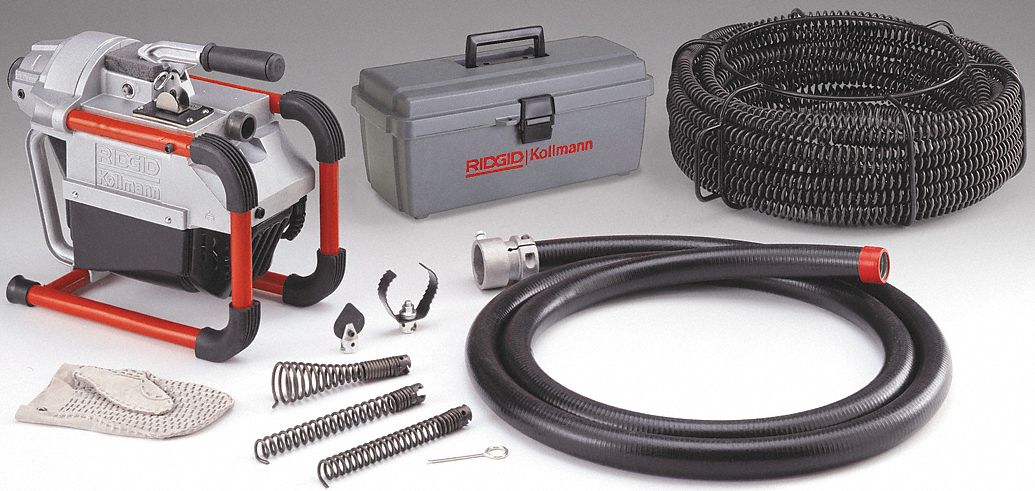 Drain Cleaning Machine, Sectional, 1 1/4-4