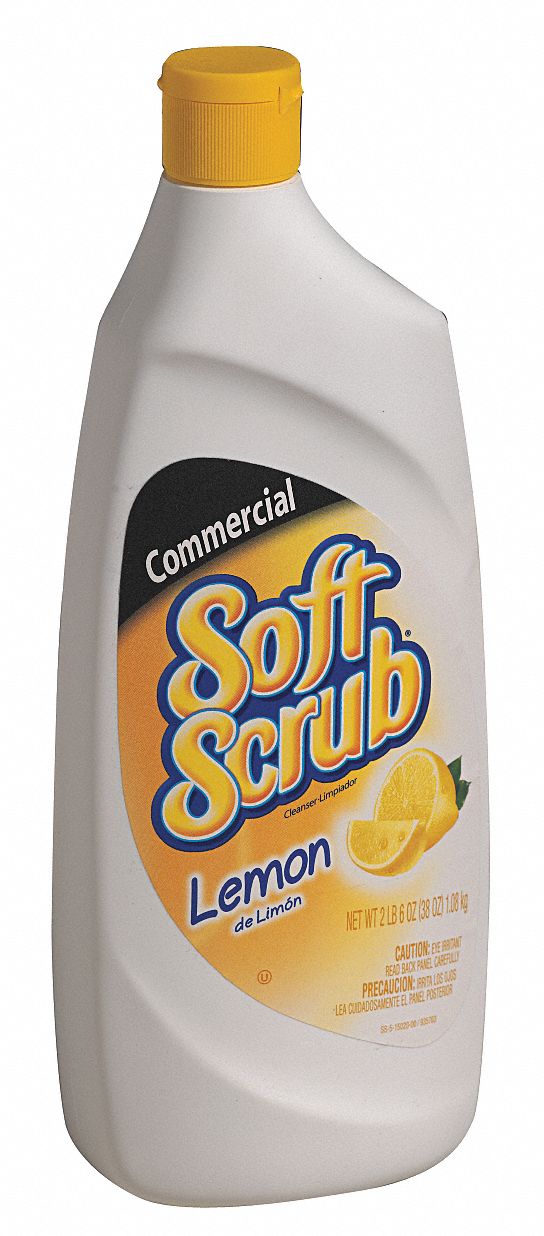 Bathroom Cleaner, Bottle, Lemon, White, PK 6
