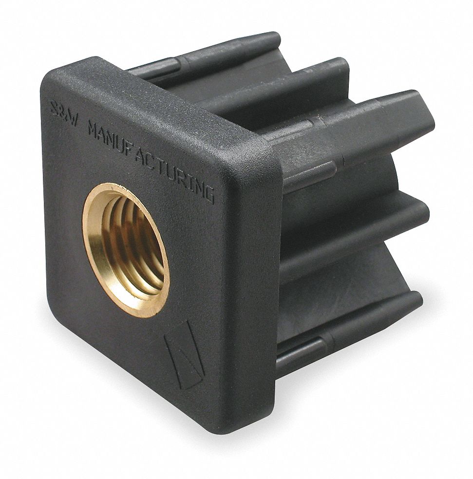 Square Tube End, 3/8-16 Thread