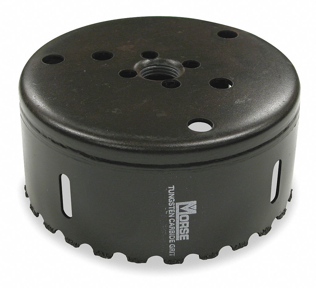 Carbide Hole Saw, Carbide Grit, 5-1/2 In