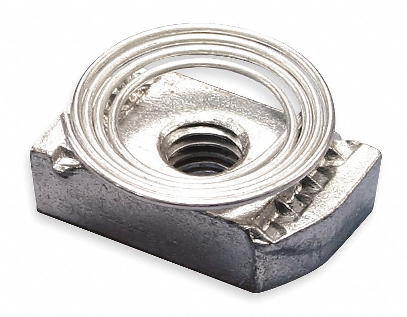 Channel Nut w/ Top Spring, 3/8-16 In