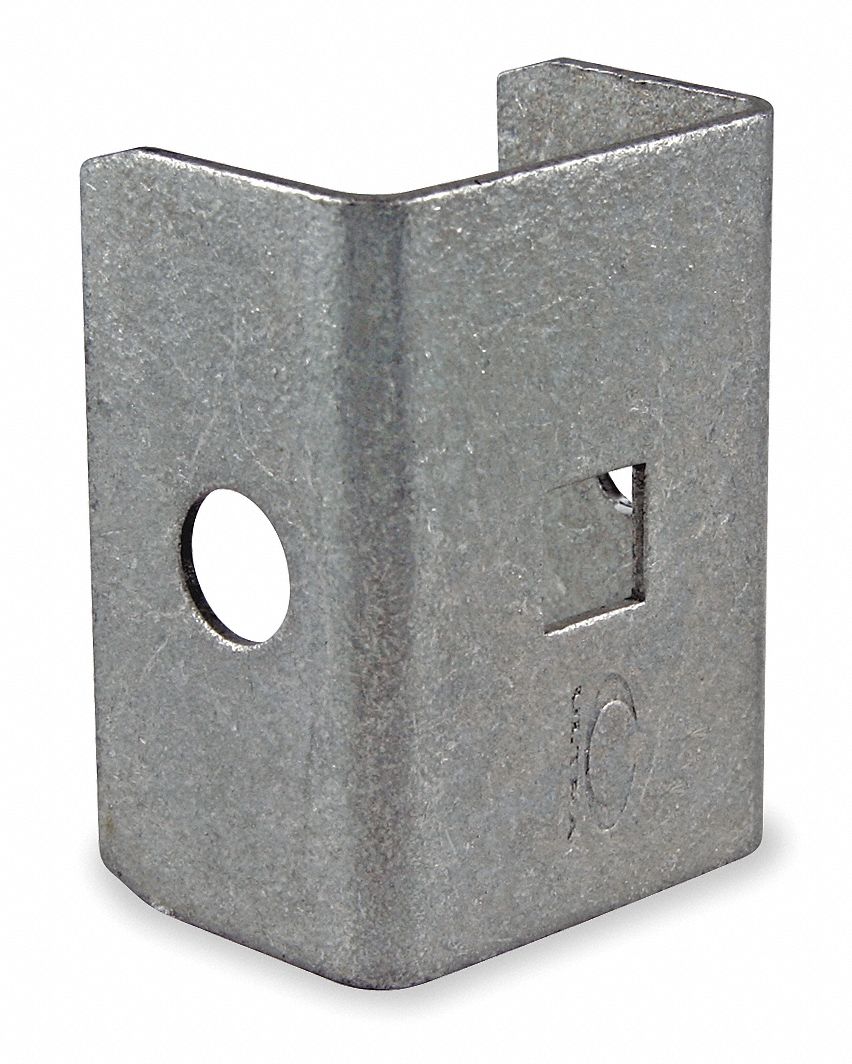 Bracket End Cap, Steel, L 2 1/4 In