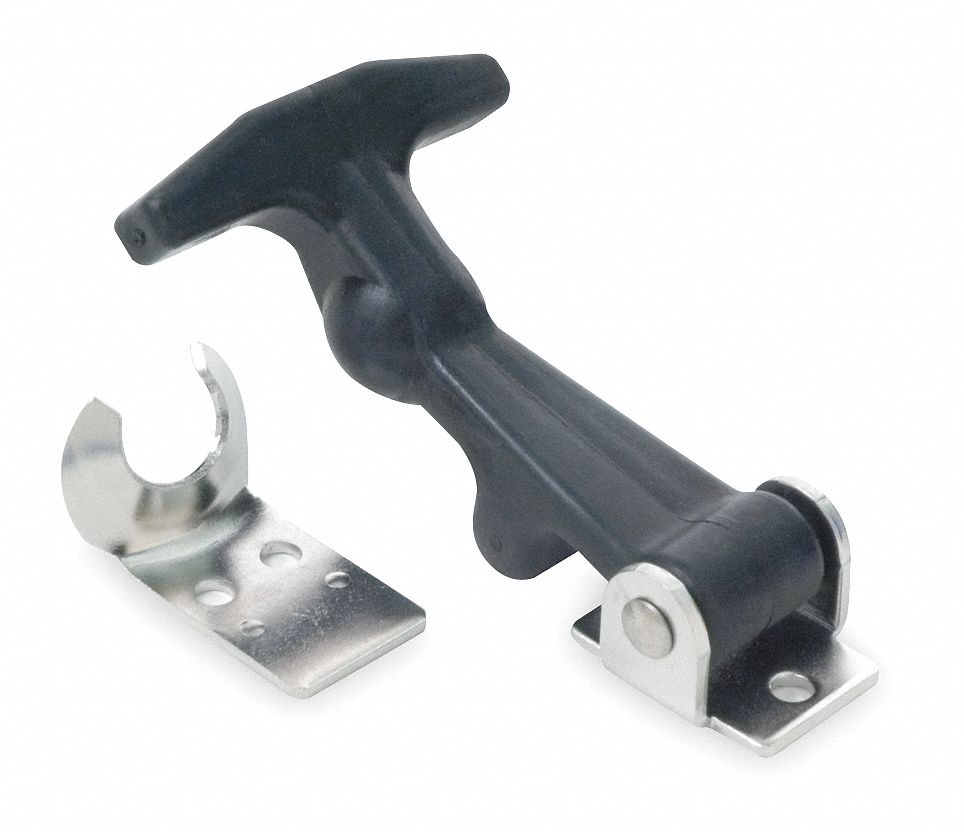 T Handle Latch, Black, H 5 1/8 In