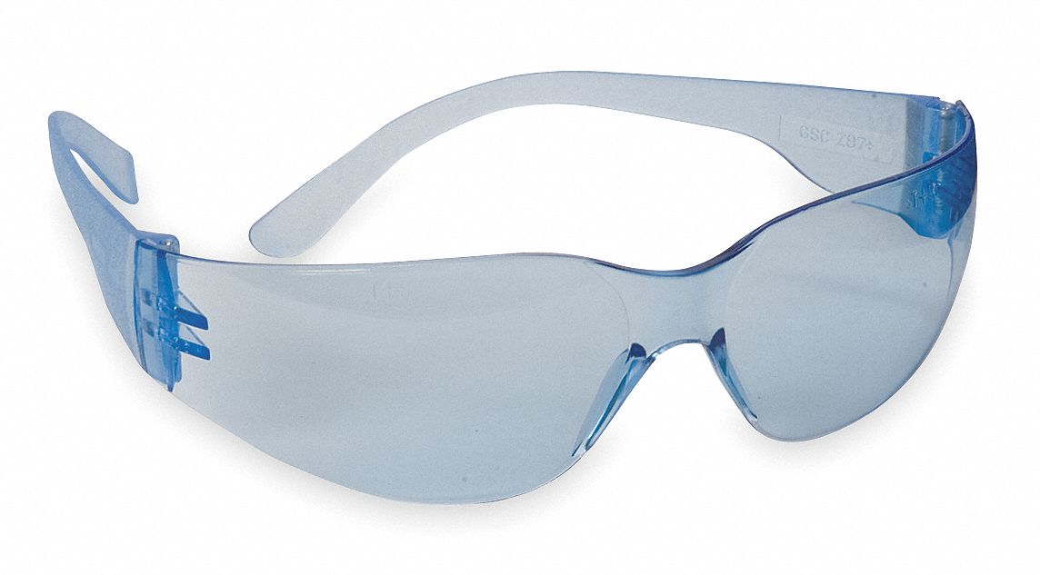 Safety Glasses, Light Blue, Scrtch-Rsstnt