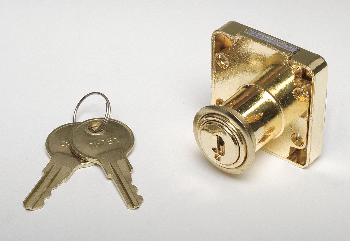 Straight Cam Lock, Keyed Alike