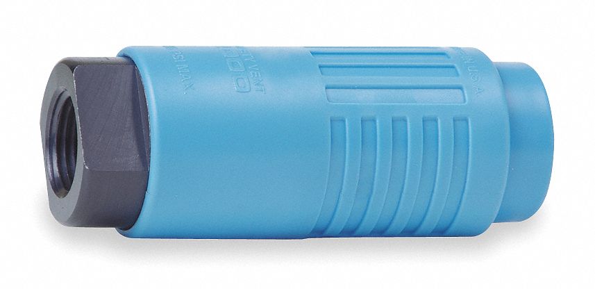 Coupler, Safety, 1/2 FNPT, 3/8 Body, Blue