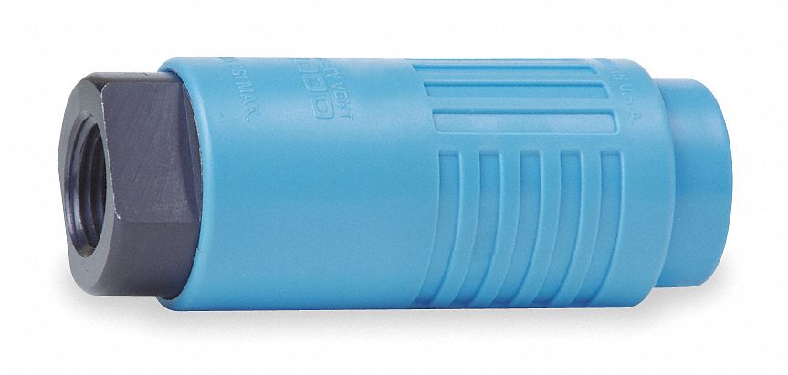 Coupler, Safety, 3/8 FNPT, 3/8 Body, Blue